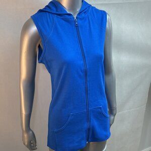 NWOT Full-Zip Sleeveless Hoodie/Vest with Kangaroo Pockets